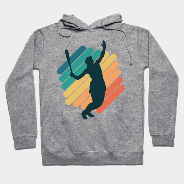 Vintage Retro Tennis Girl Hoodie by Krishnansh W.